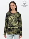 Лонгслив женский. Хлопок / Real men do fishing