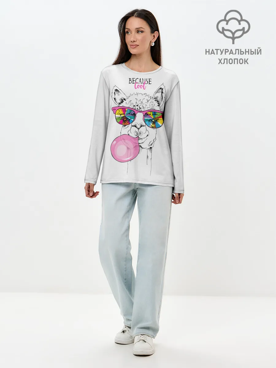 Лонгслив женский. Хлопок / Because cool