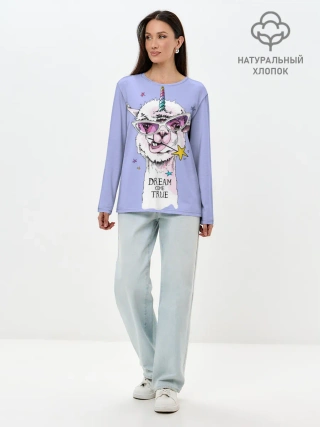 Лонгслив женский. Хлопок / Dream come true
