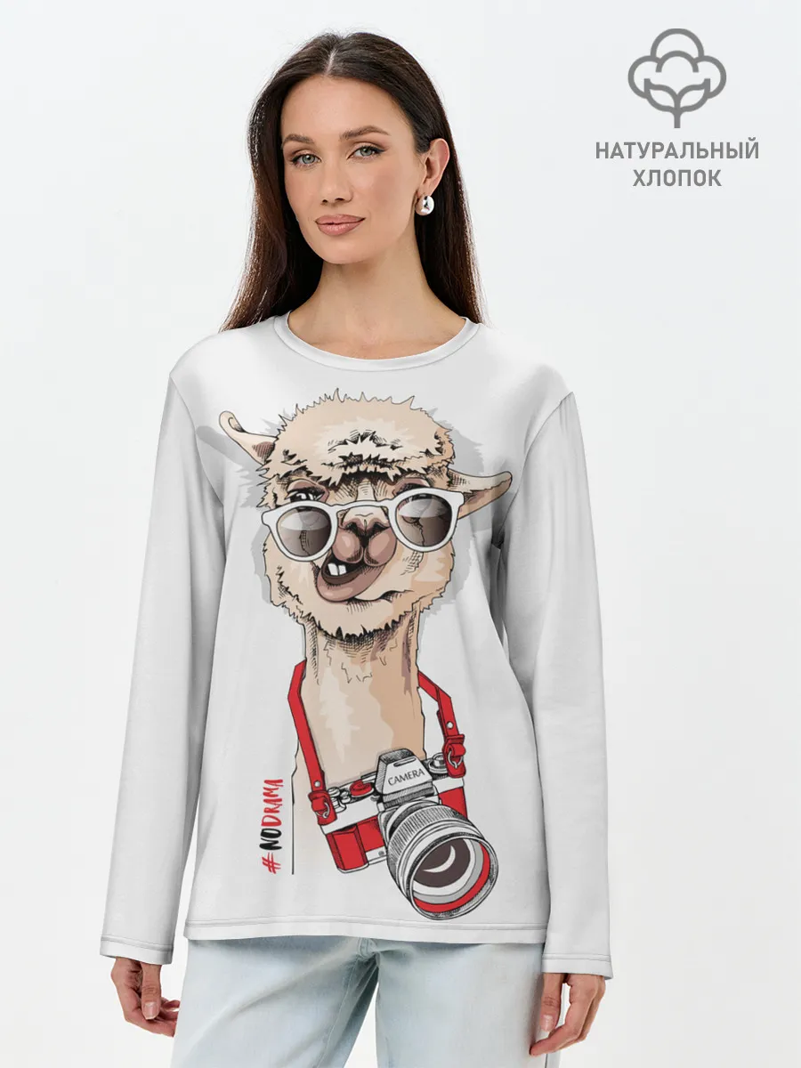 Лонгслив женский. Хлопок / #NoDrama