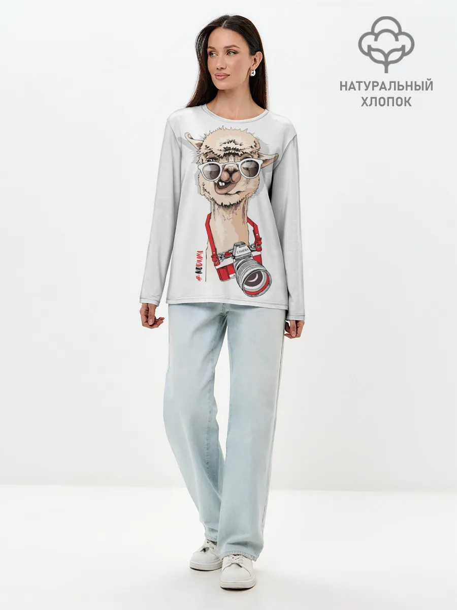 Лонгслив женский. Хлопок / #NoDrama