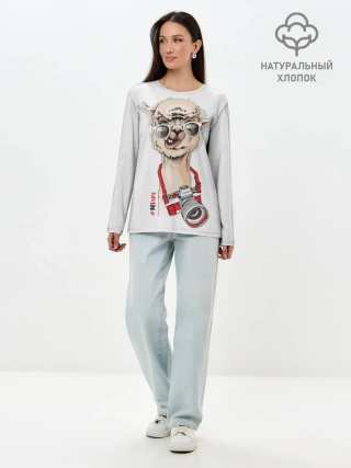 Лонгслив женский. Хлопок / #NoDrama