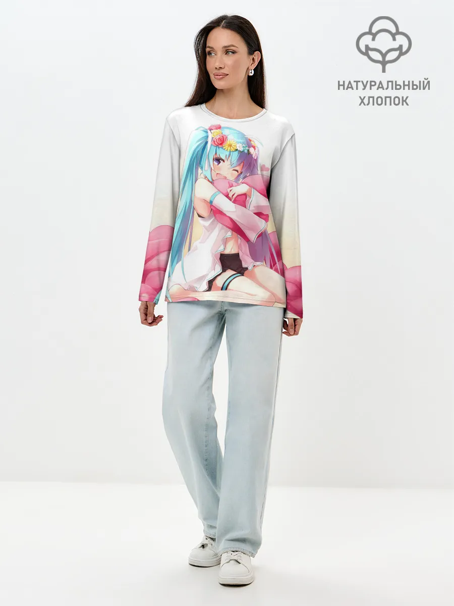 Лонгслив женский. Хлопок / Милый ангел