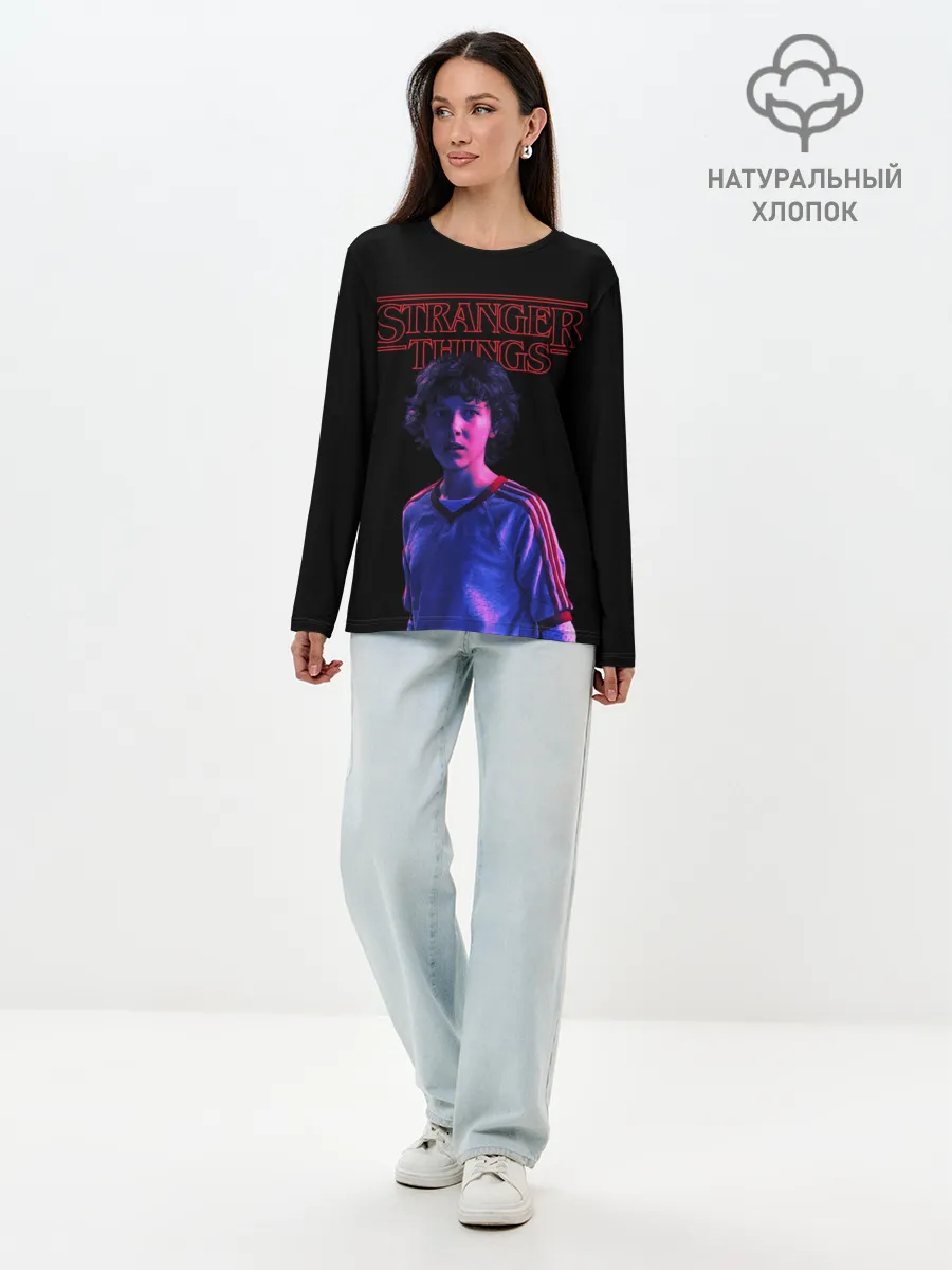 Лонгслив женский. Хлопок / STRANGER THINGS - Дина