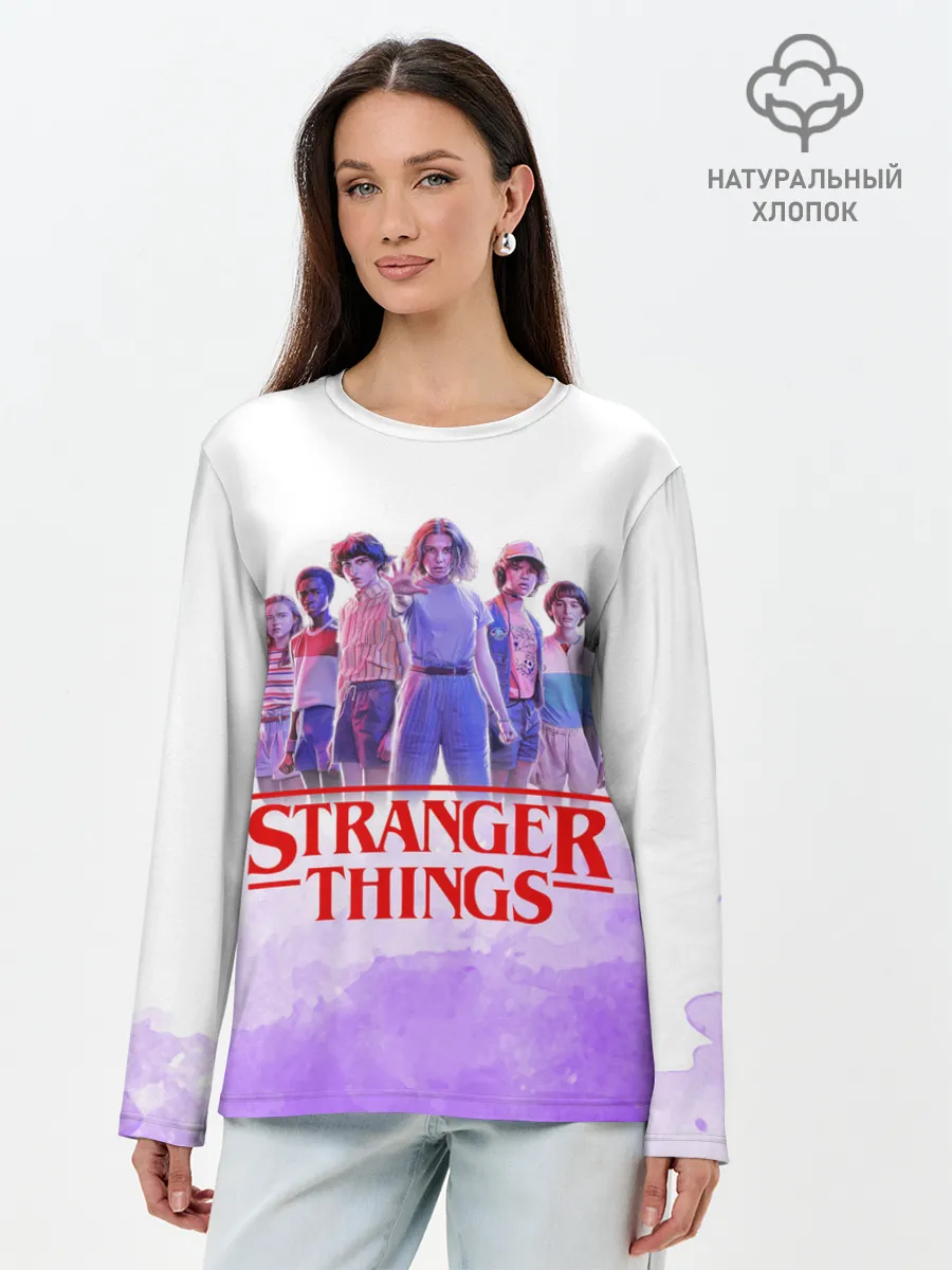 Лонгслив женский. Хлопок / ОЧЕНЬ СТРАННЫЕ ДЕЛА