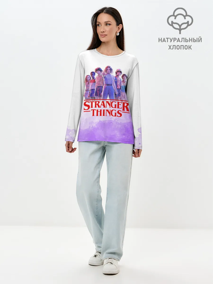 Лонгслив женский. Хлопок / ОЧЕНЬ СТРАННЫЕ ДЕЛА