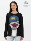 Лонгслив женский. Хлопок / FBI