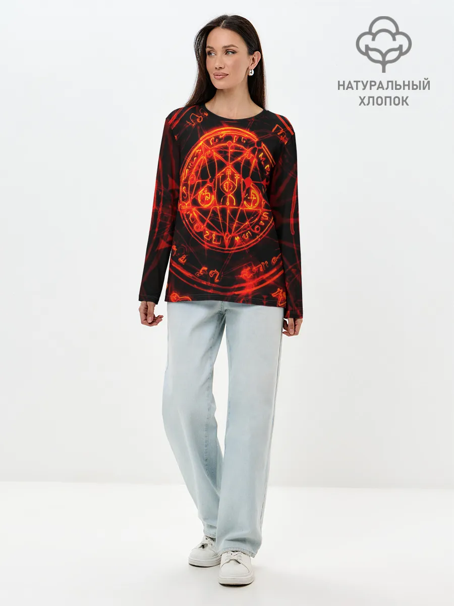 Лонгслив женский. Хлопок / DOOM