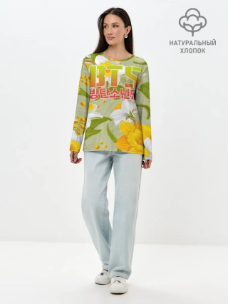 Лонгслив женский. Хлопок / BTS