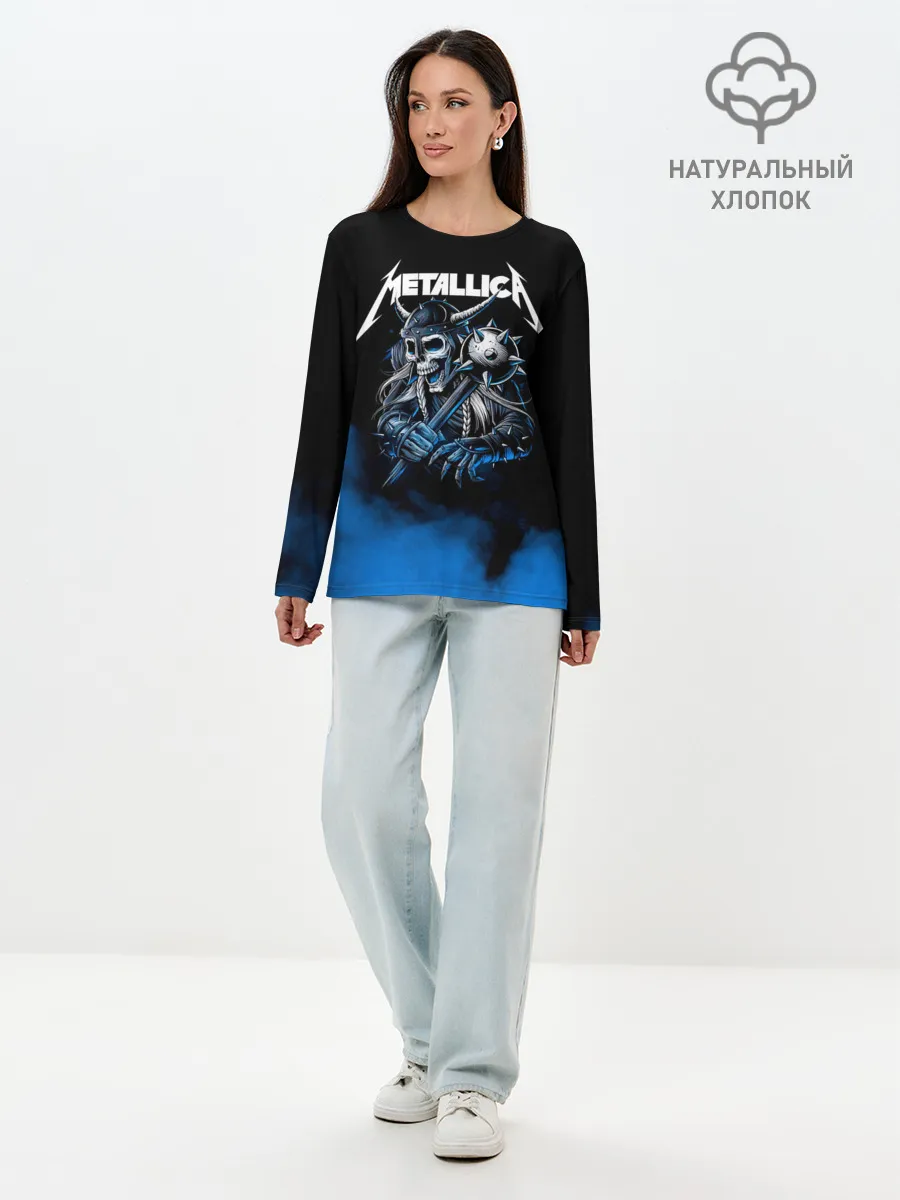 Лонгслив женский. Хлопок / Metallica