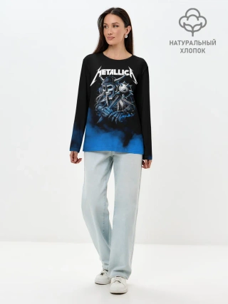 Лонгслив женский. Хлопок / Metallica