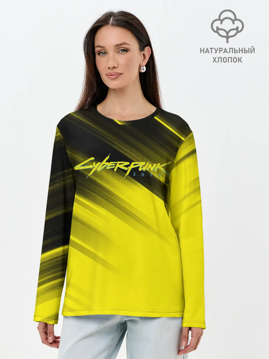 Лонгслив женский. Хлопок / Cyberpunk 2077