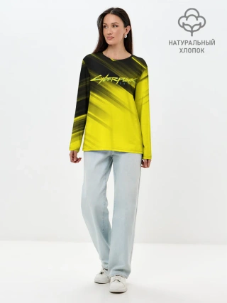 Лонгслив женский. Хлопок / Cyberpunk 2077
