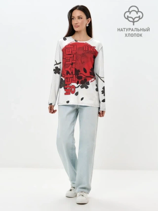 Лонгслив женский. Хлопок / BTS