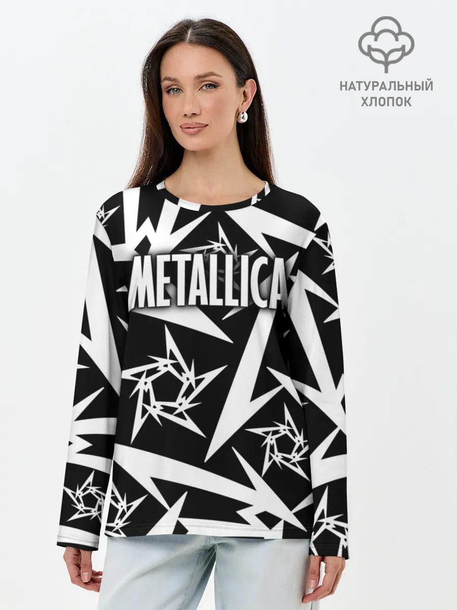 Лонгслив женский. Хлопок / Metallica
