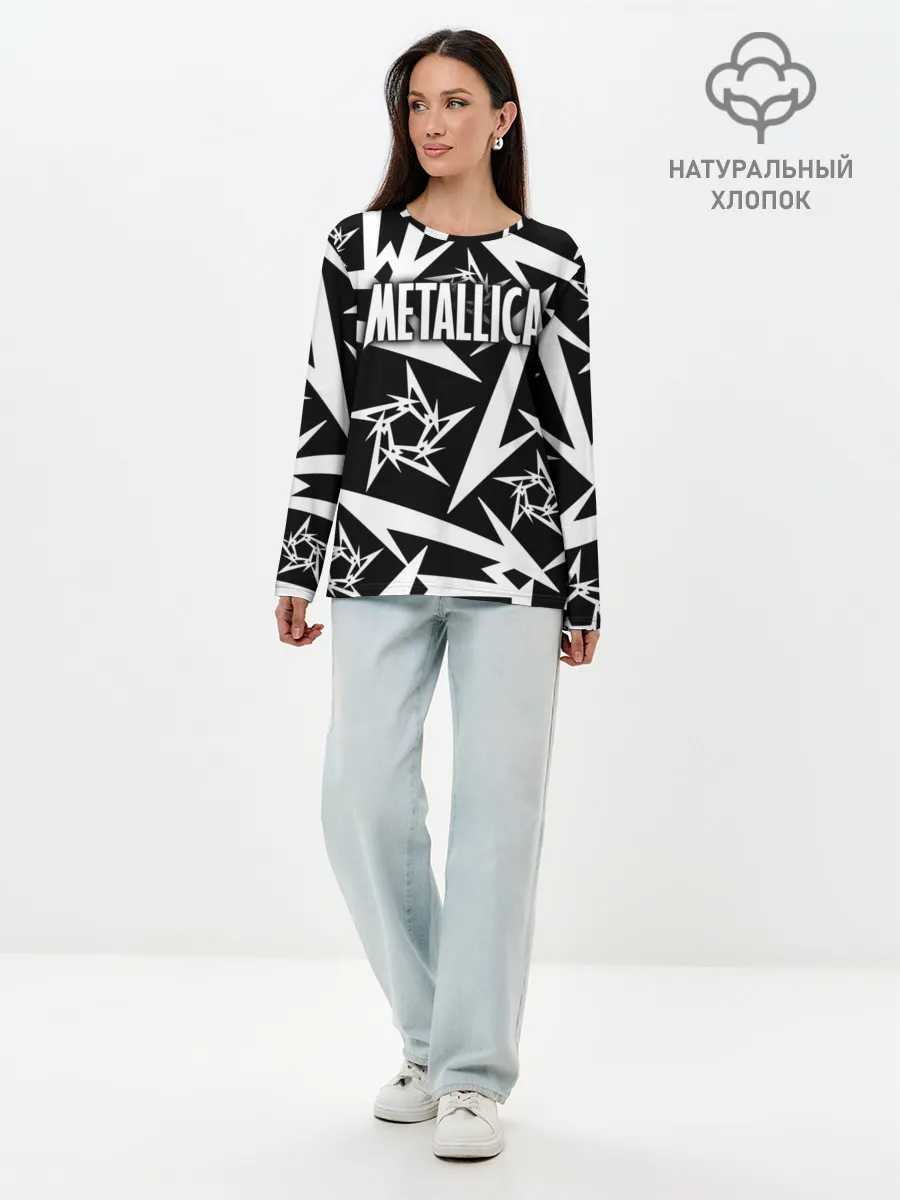 Лонгслив женский. Хлопок / Metallica