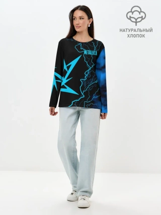 Лонгслив женский. Хлопок / Metallica