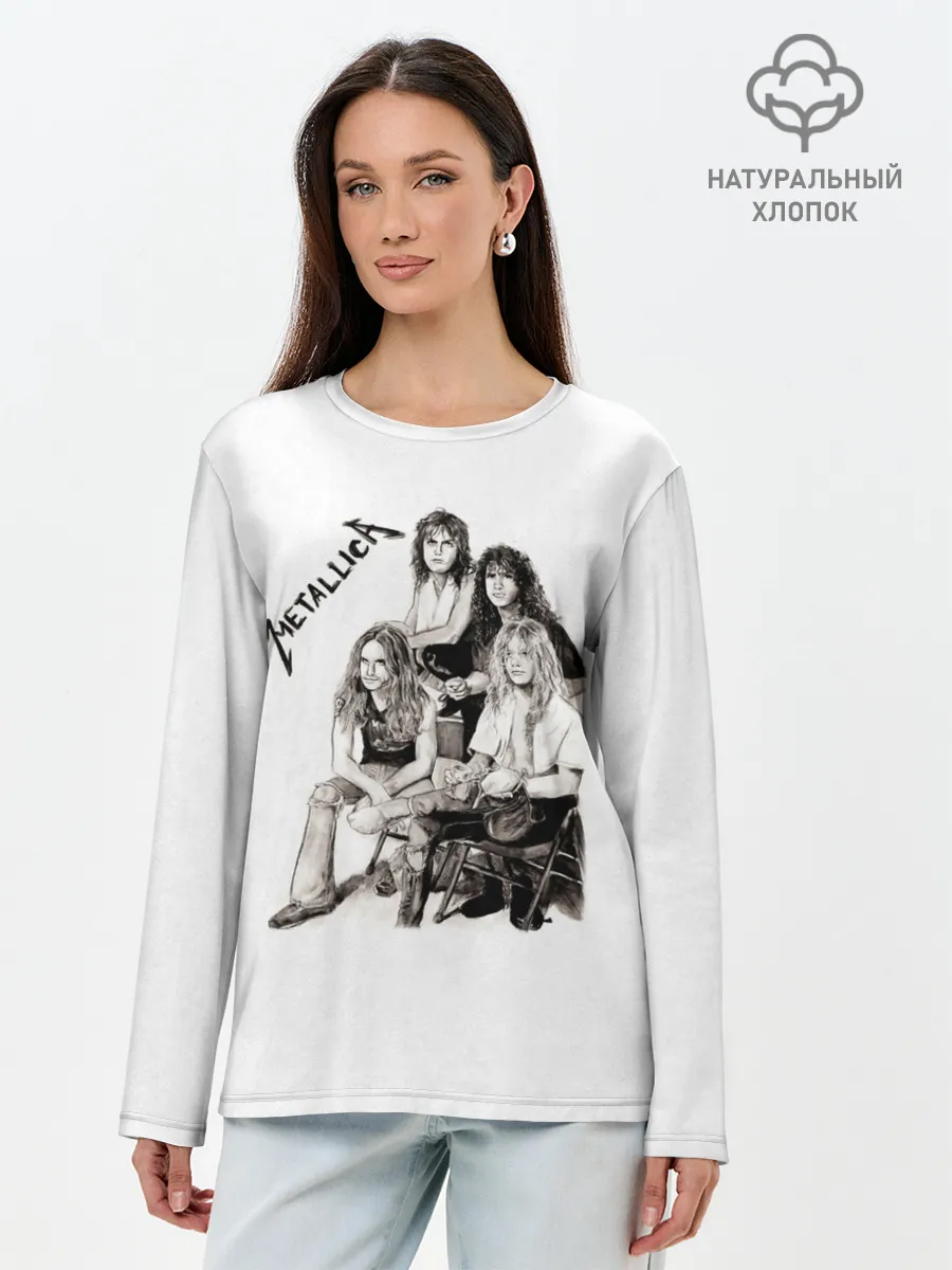 Лонгслив женский. Хлопок / Metallica