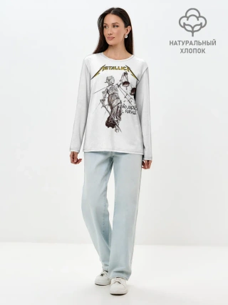 Лонгслив женский. Хлопок / Metallica