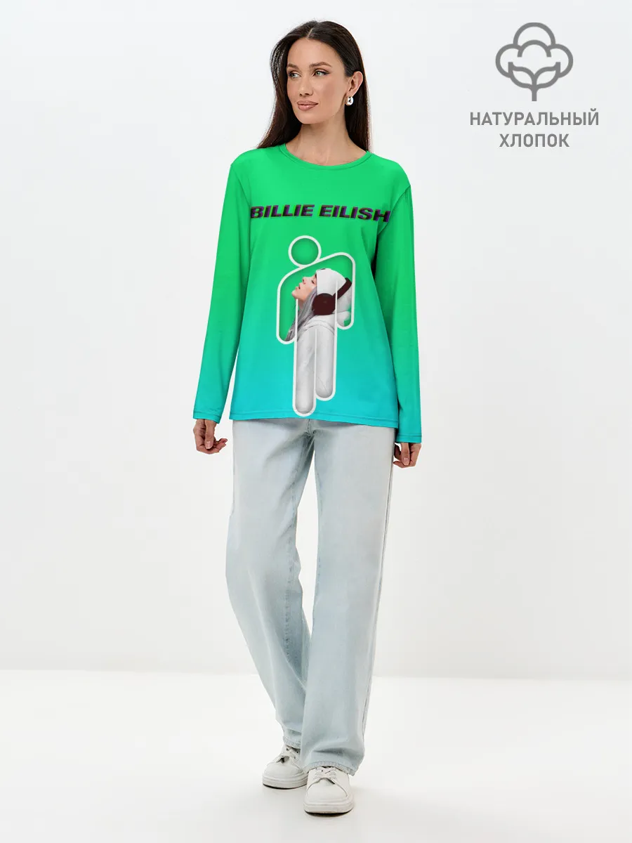 Лонгслив женский. Хлопок / Billie Eilish