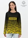 Лонгслив женский. Хлопок / ANIME pattern