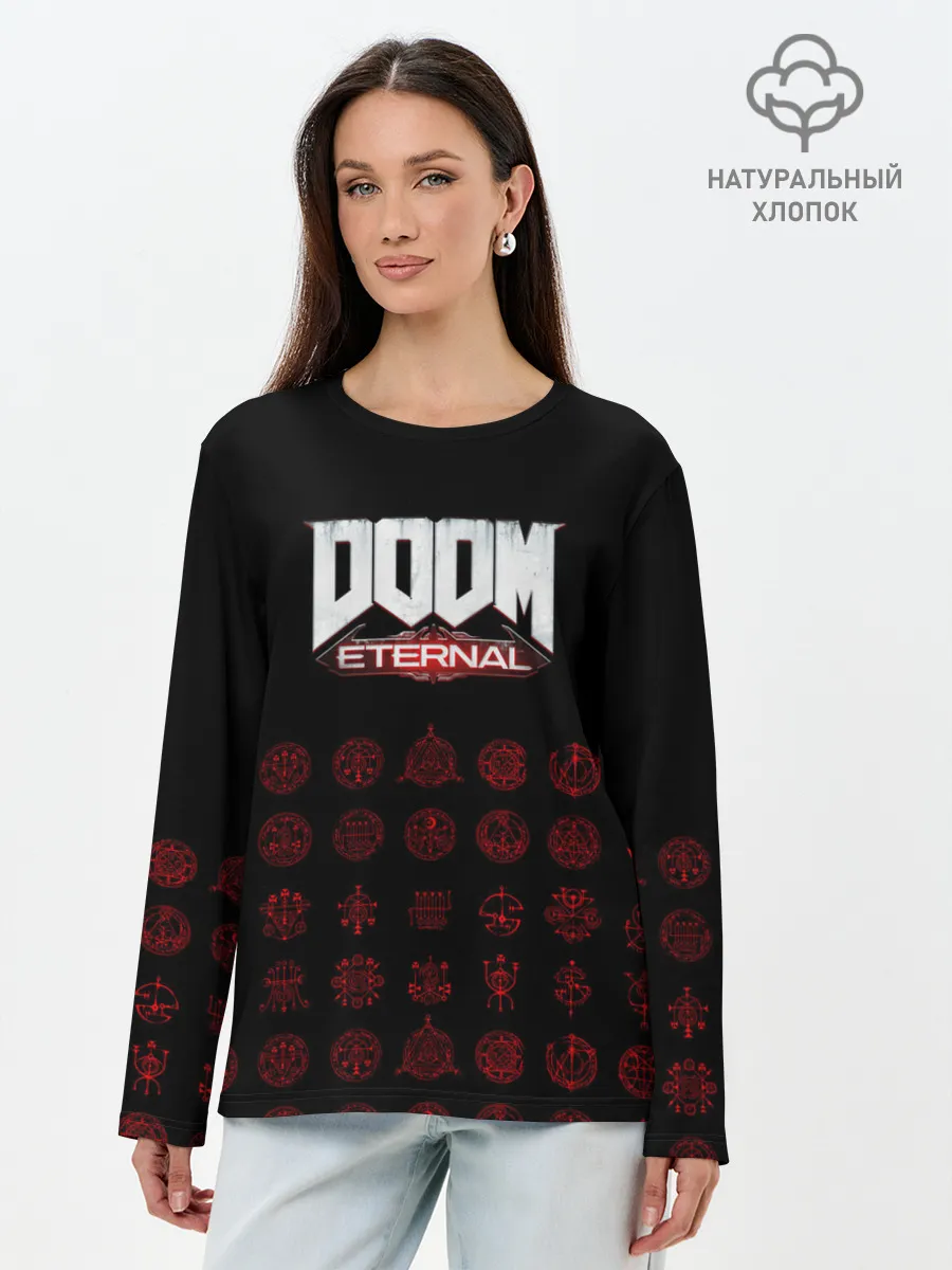 Лонгслив женский. Хлопок / DOOM Eternal