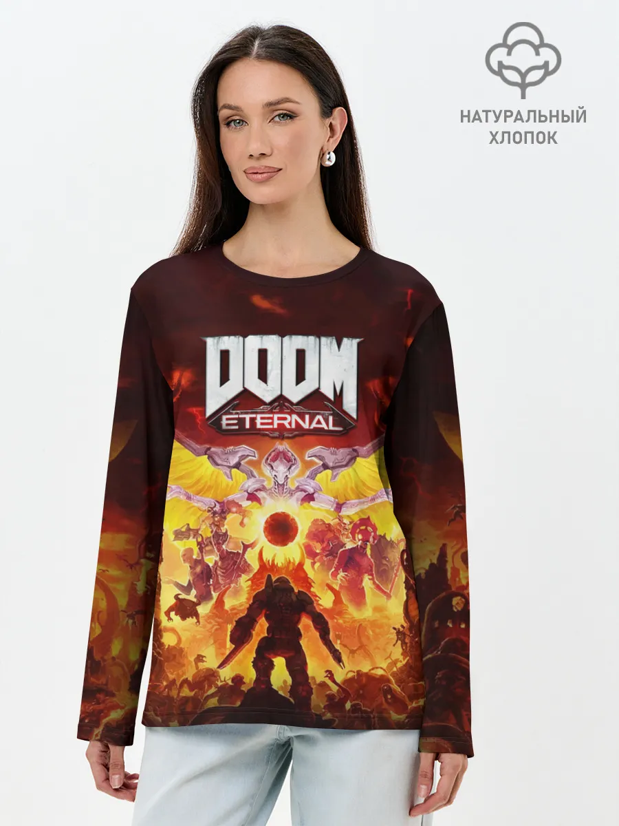 Лонгслив женский. Хлопок / DOOM Eternal