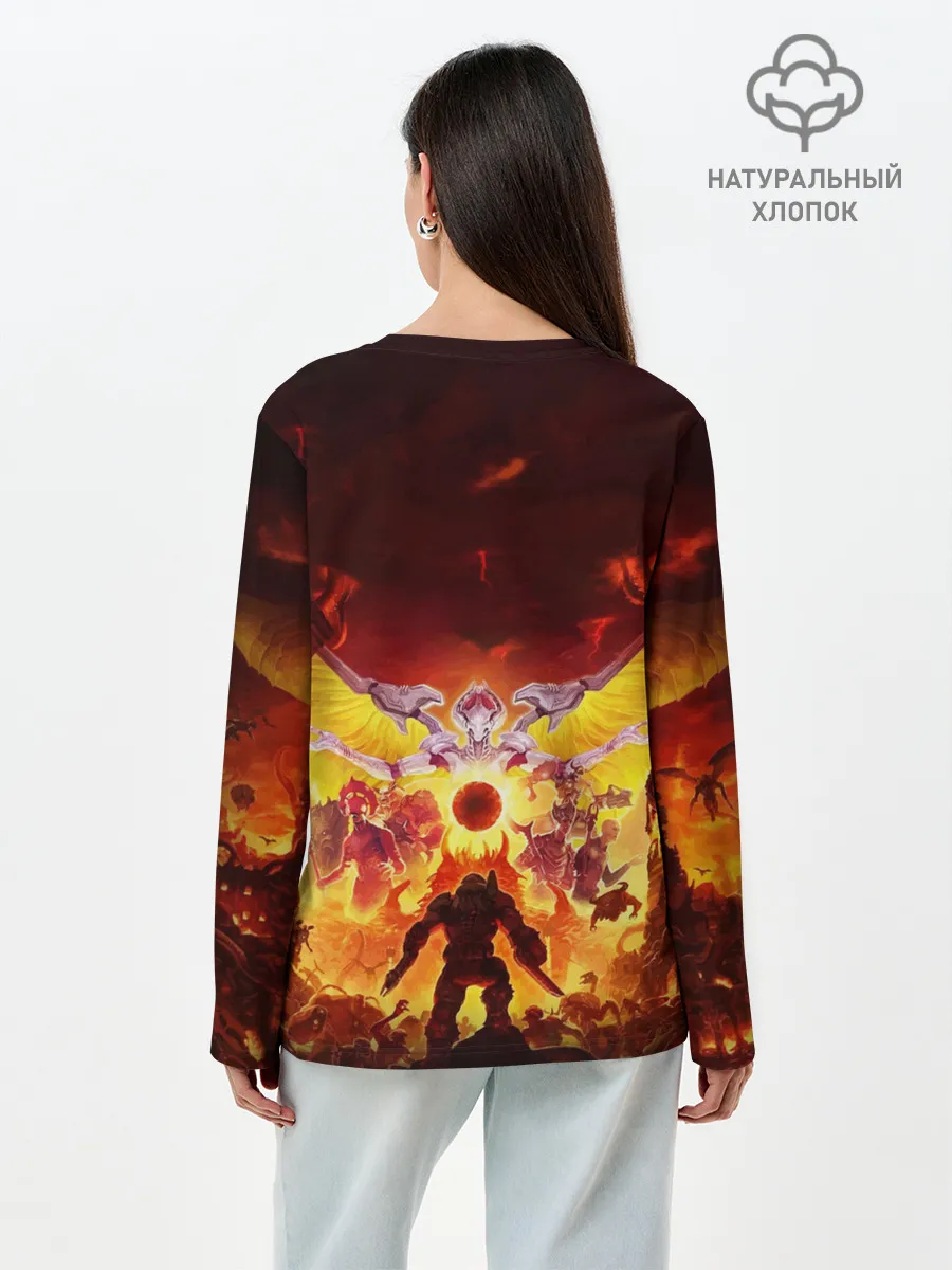 Лонгслив женский. Хлопок / DOOM Eternal