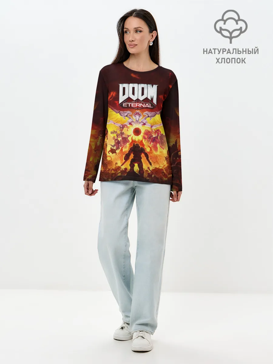 Лонгслив женский. Хлопок / DOOM Eternal