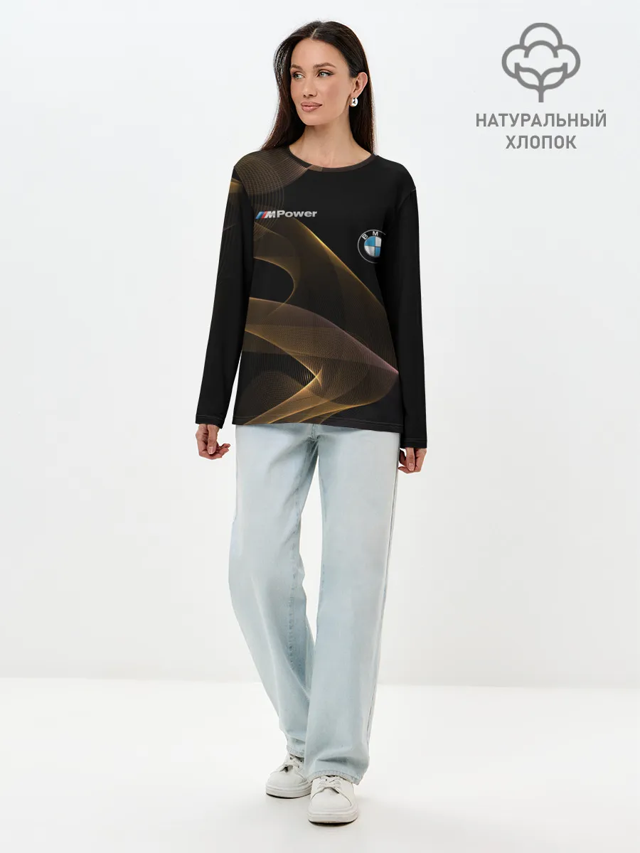 Лонгслив женский. Хлопок / BMW