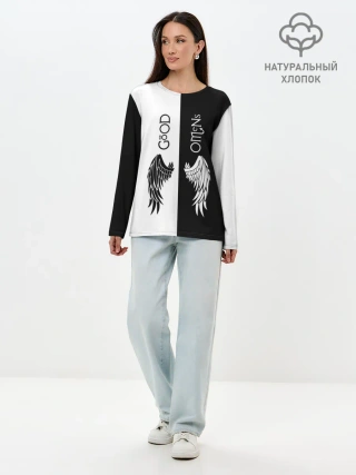 Лонгслив женский. Хлопок / GOOD OMENS