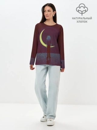 Лонгслив женский. Хлопок / Sally face