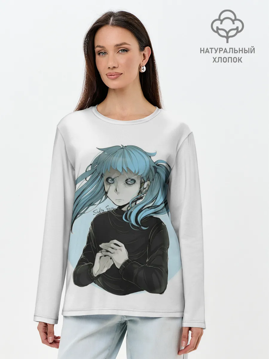 Лонгслив женский. Хлопок / Sally face