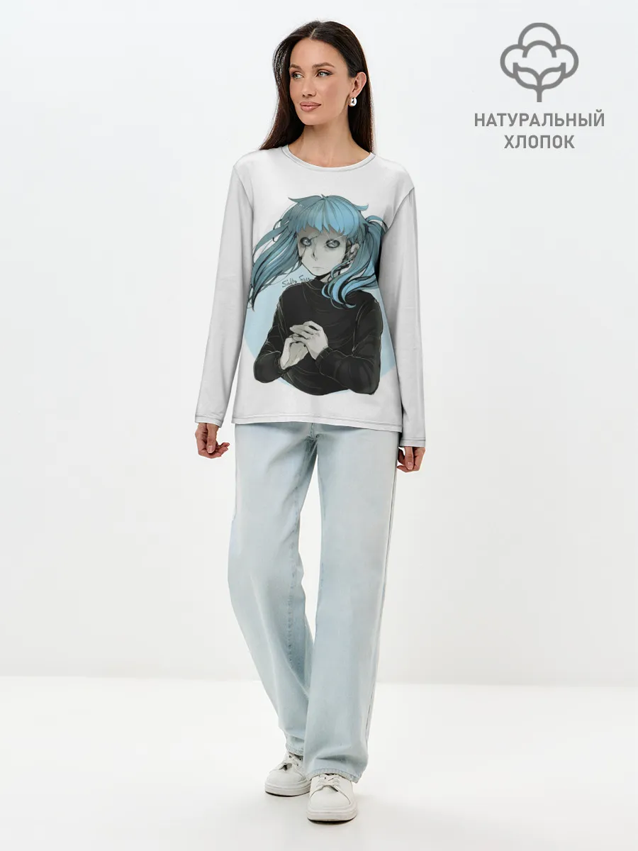 Лонгслив женский. Хлопок / Sally face