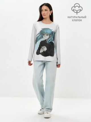 Лонгслив женский. Хлопок / Sally face