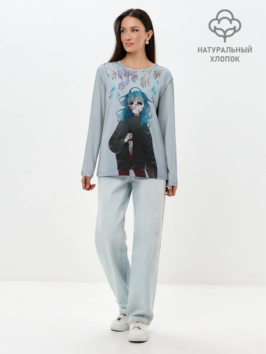 Лонгслив женский. Хлопок / Sally face