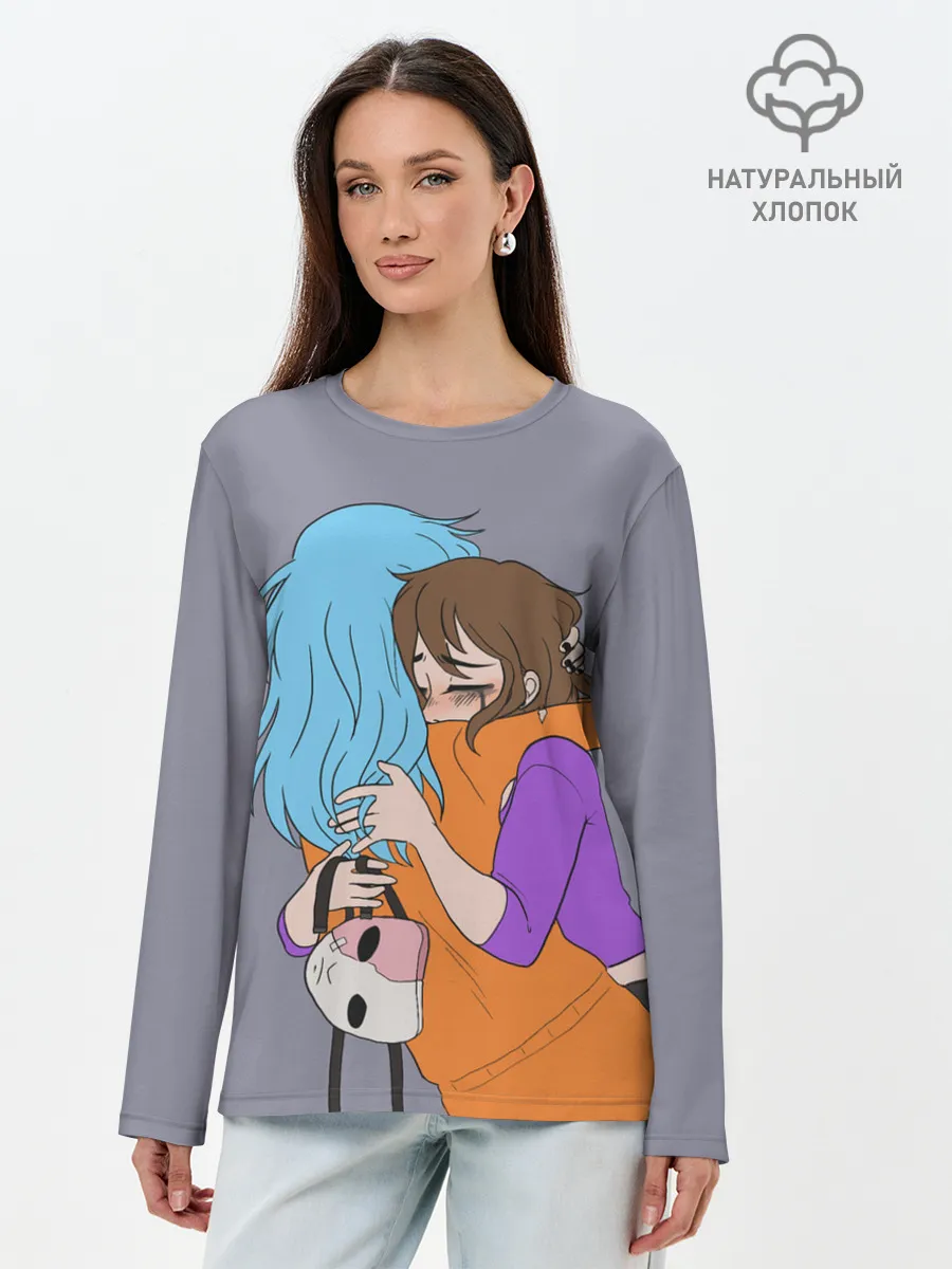 Лонгслив женский. Хлопок / Sally face