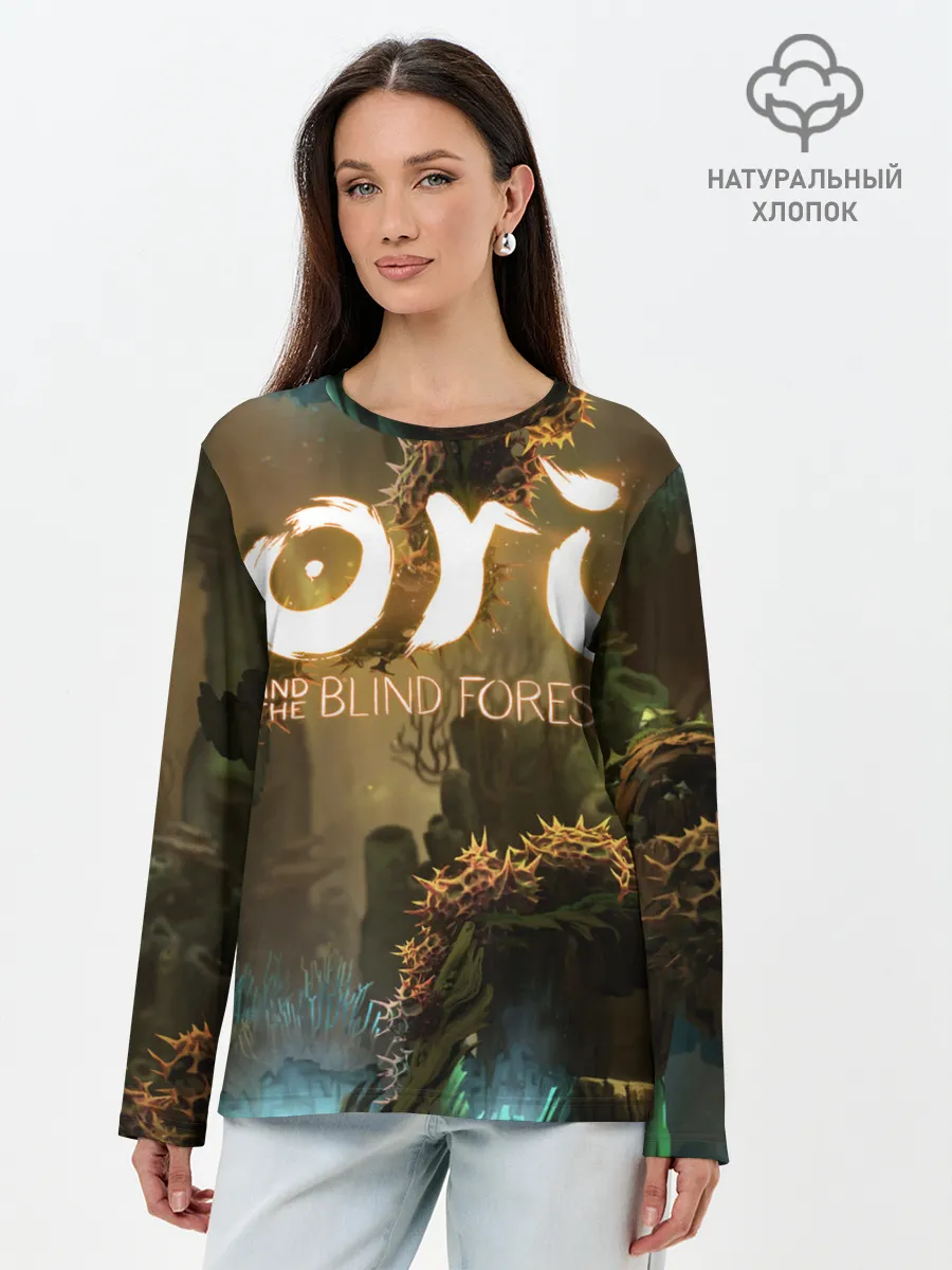 Лонгслив женский. Хлопок / Ori and the Blind Forest