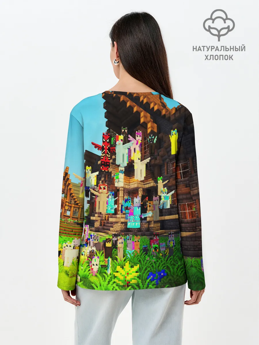 Лонгслив женский. Хлопок / MY LITTLE MINECRAFT
