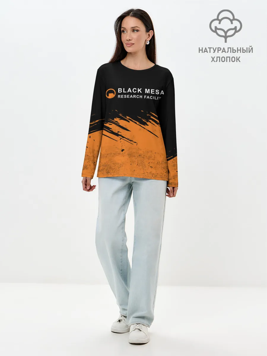 Лонгслив женский. Хлопок / BLACK MESA