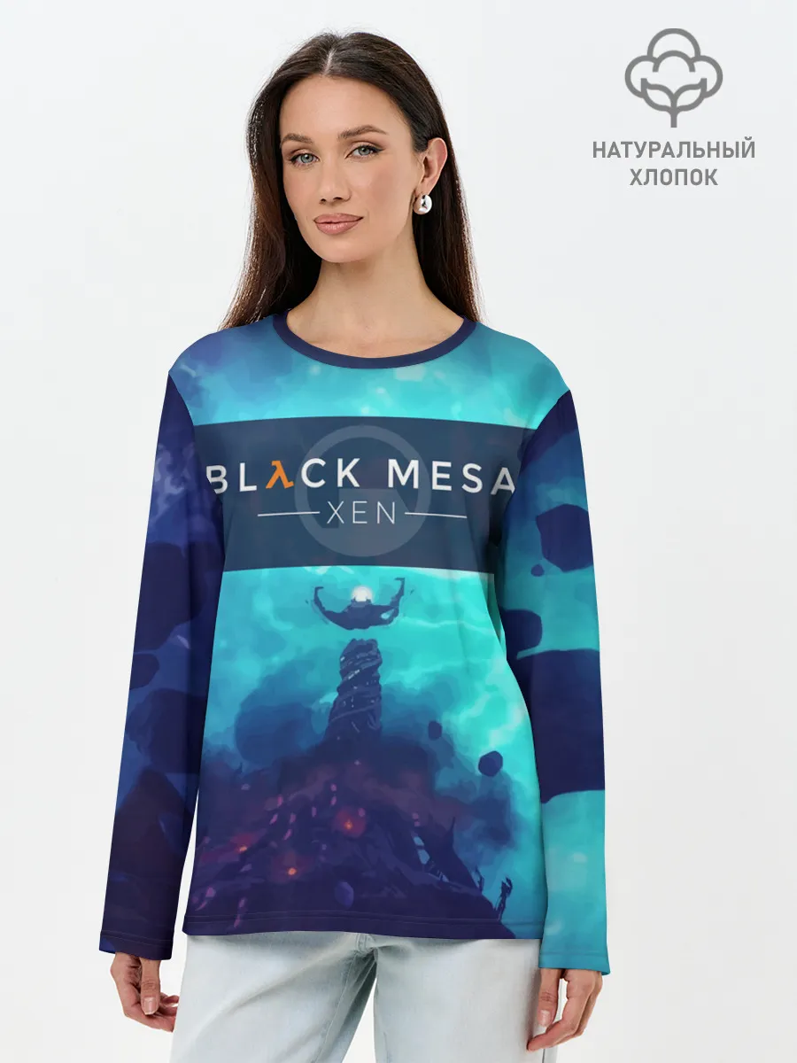 Лонгслив женский. Хлопок / HALF-LIFE - Black Mesa: XEN