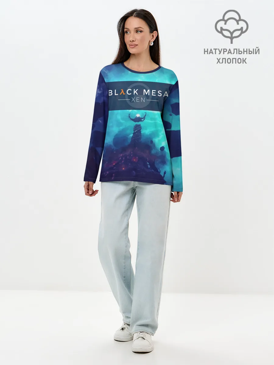 Лонгслив женский. Хлопок / HALF-LIFE - Black Mesa: XEN
