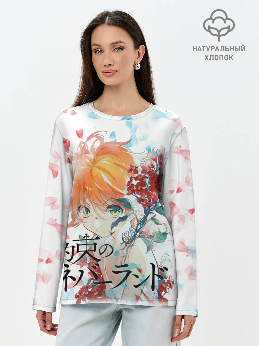 Лонгслив женский. Хлопок / обещанный неверленд