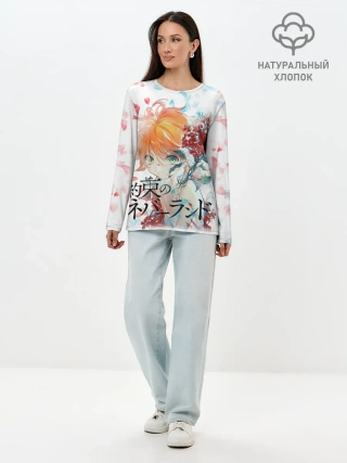 Лонгслив женский. Хлопок / обещанный неверленд