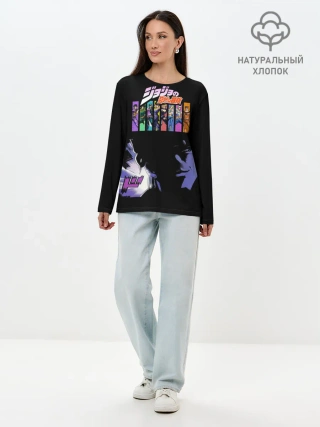 Лонгслив женский. Хлопок / manga JoJo