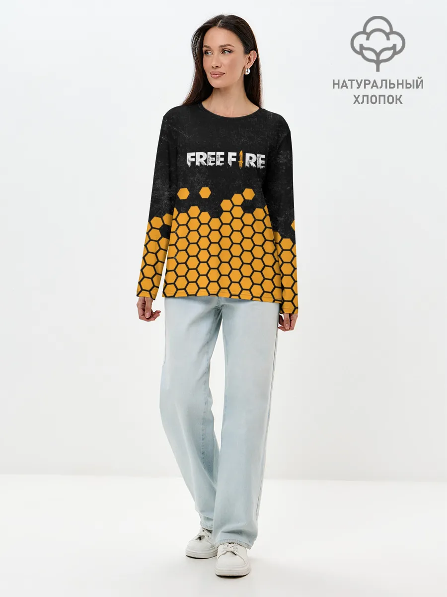 Лонгслив женский. Хлопок / GARENA FREE FIRE