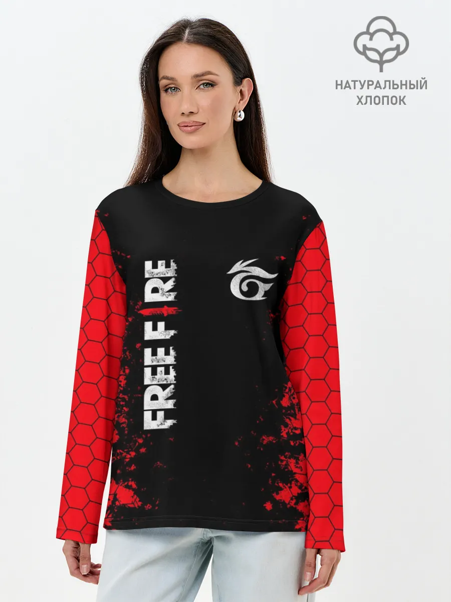 Лонгслив женский. Хлопок / GARENA FREE FIRE
