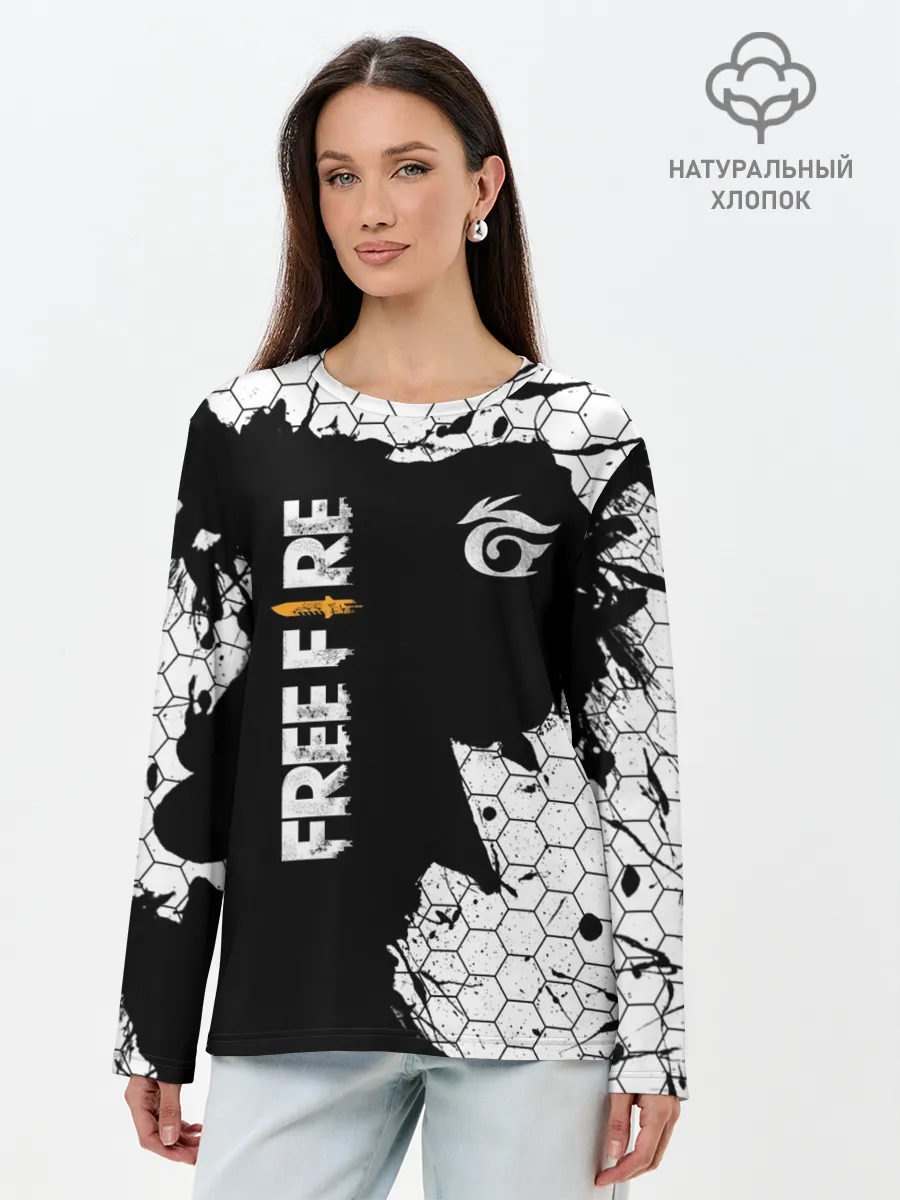 Лонгслив женский. Хлопок / GARENA FREE FIRE