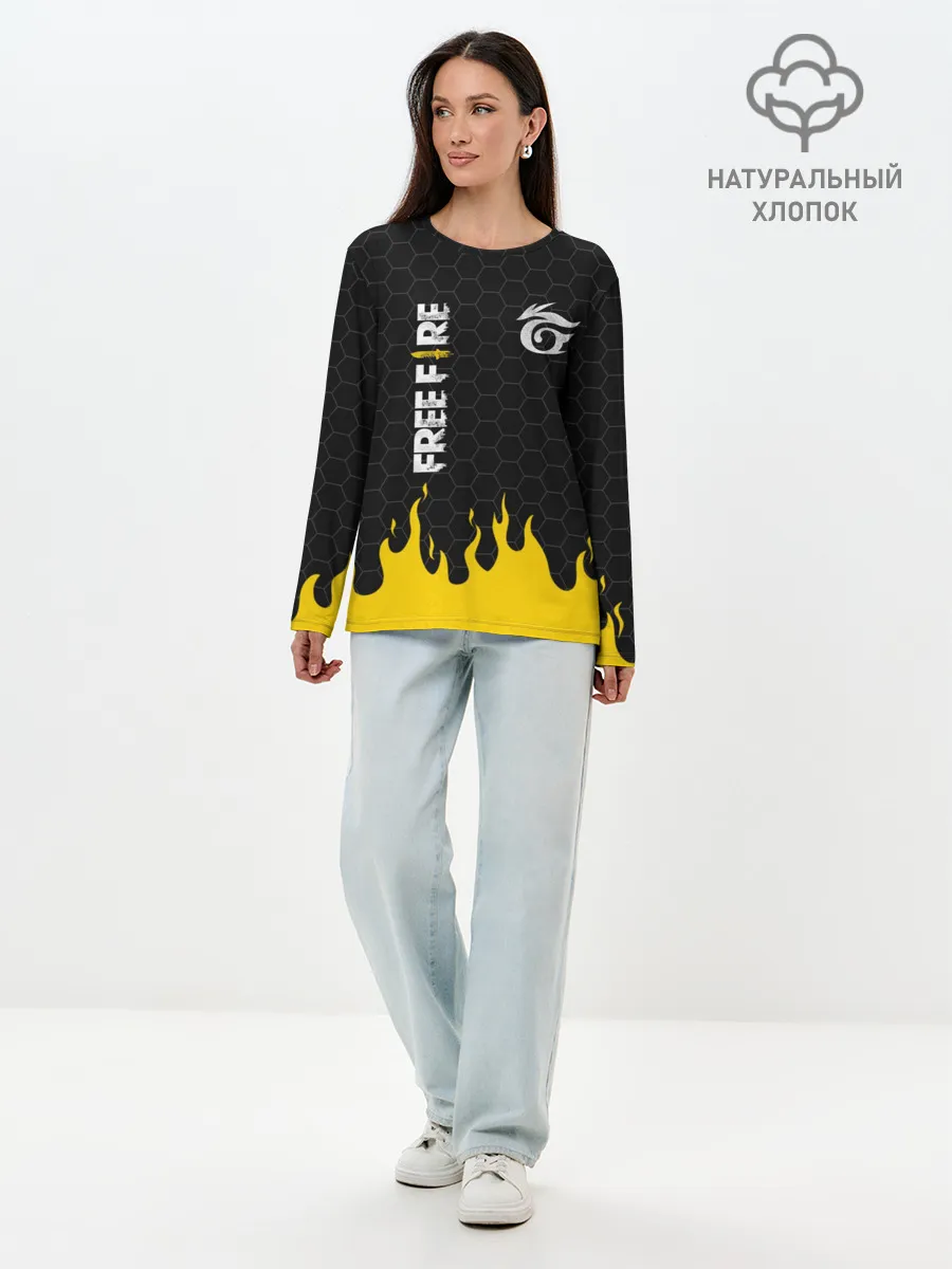 Лонгслив женский. Хлопок / GARENA FREE FIRE