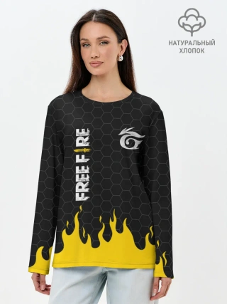 Лонгслив женский. Хлопок / GARENA FREE FIRE